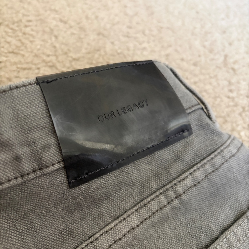 Our Legacy Third Cut Jeans - Attic Carbon Wash Canvas (Waist 30) - Picture 5 of 6